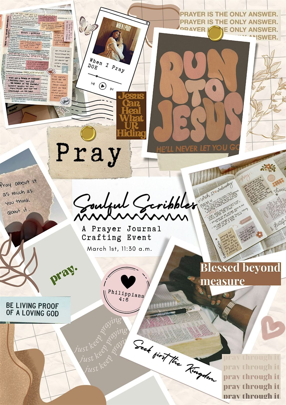 Soulful Scribbles: A Prayer Journal Crafting Event