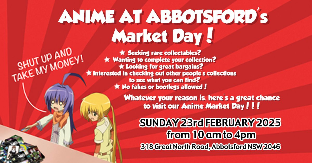 Anime at Abbotsford's MARKET DAY FEBRUARY 23rd