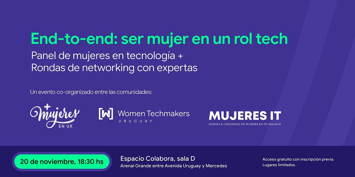 End-to-end: ser mujer en un rol tech