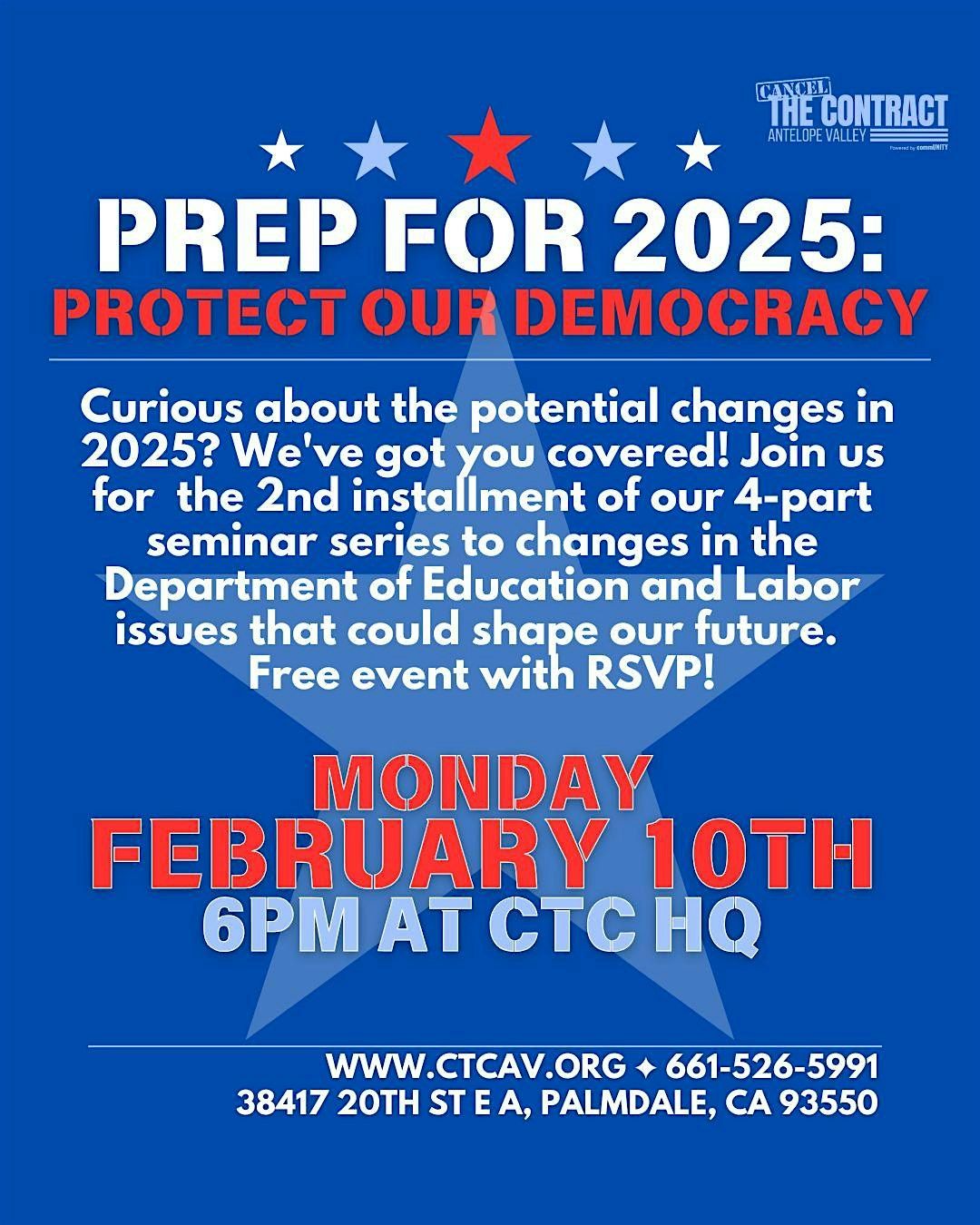 Protect Our Democracy Seminar Department of Education and Labor