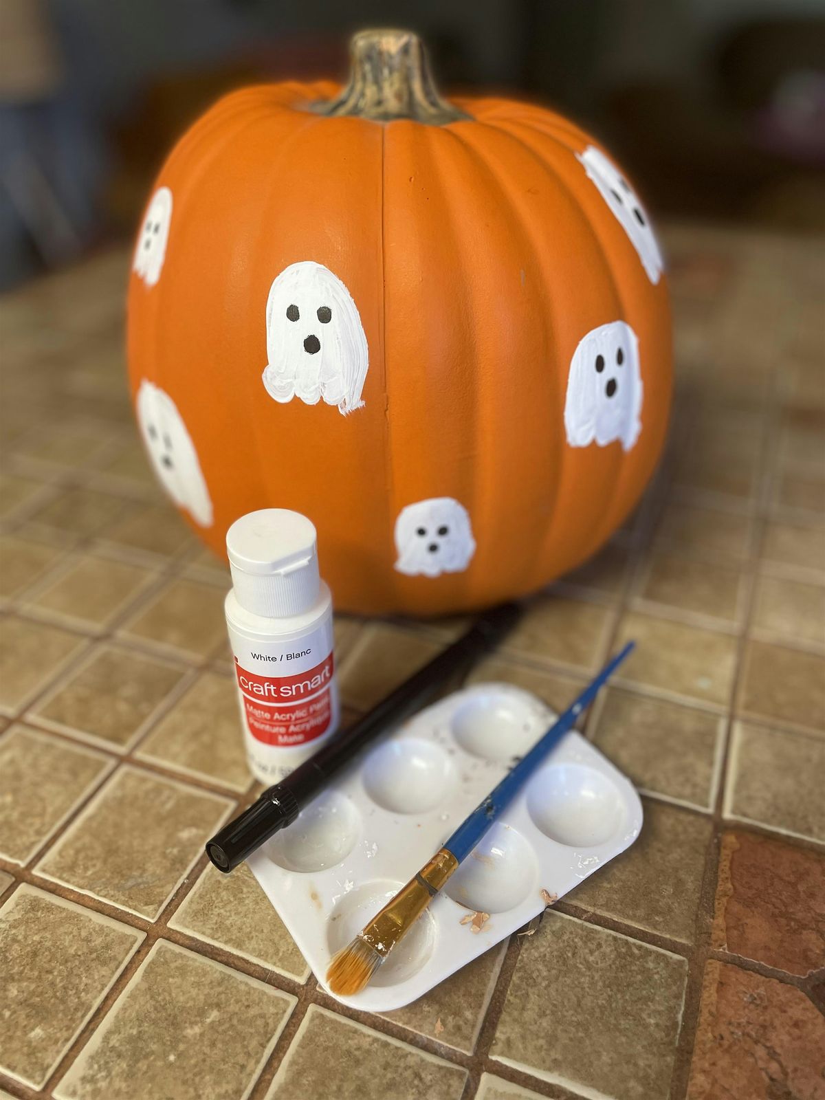 Painting Fake Pumpkins
