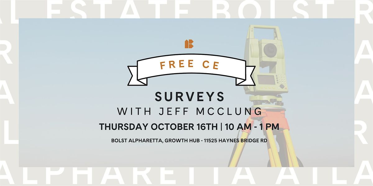 Alpharetta | FREE CE: Surveys with Jeff McClung