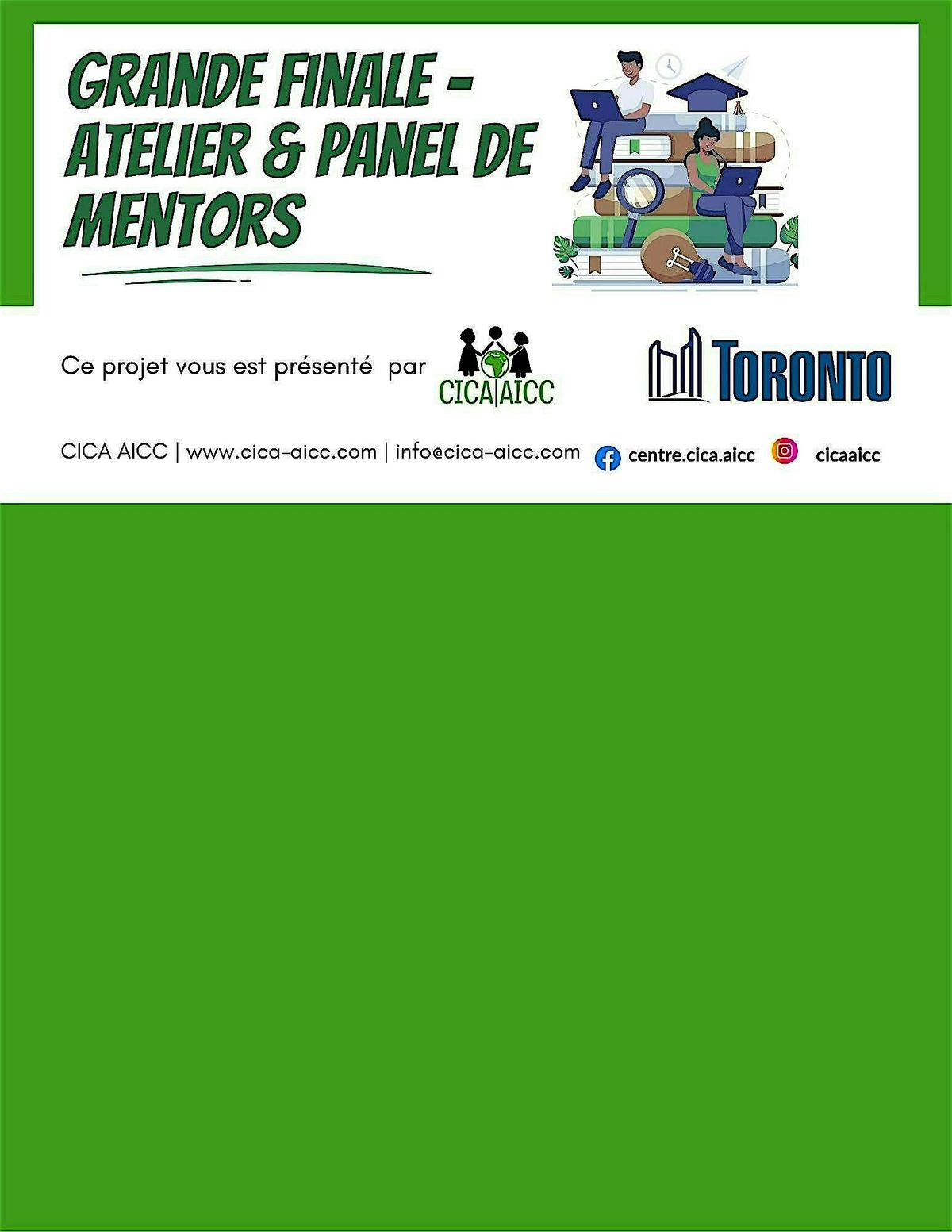 Grande finale : Atelier de cl\u00f4ture et Panel de mentors