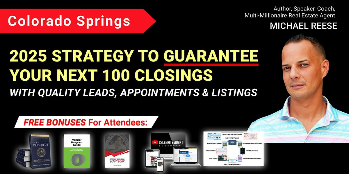 REALTOR Luncheon: 2025 Strategy For Your Next 100 Closings- LEADS+LISTINGS