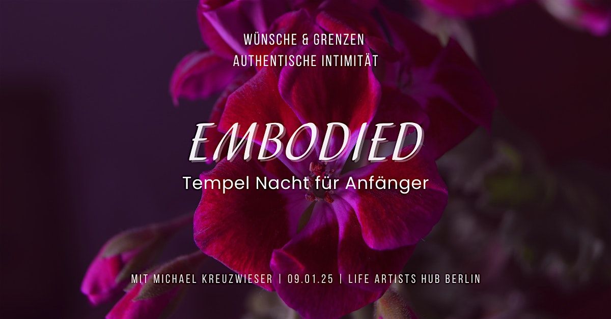 EMBODIED - Tempelnacht f\u00fcr Anf\u00e4nger - JANUAR