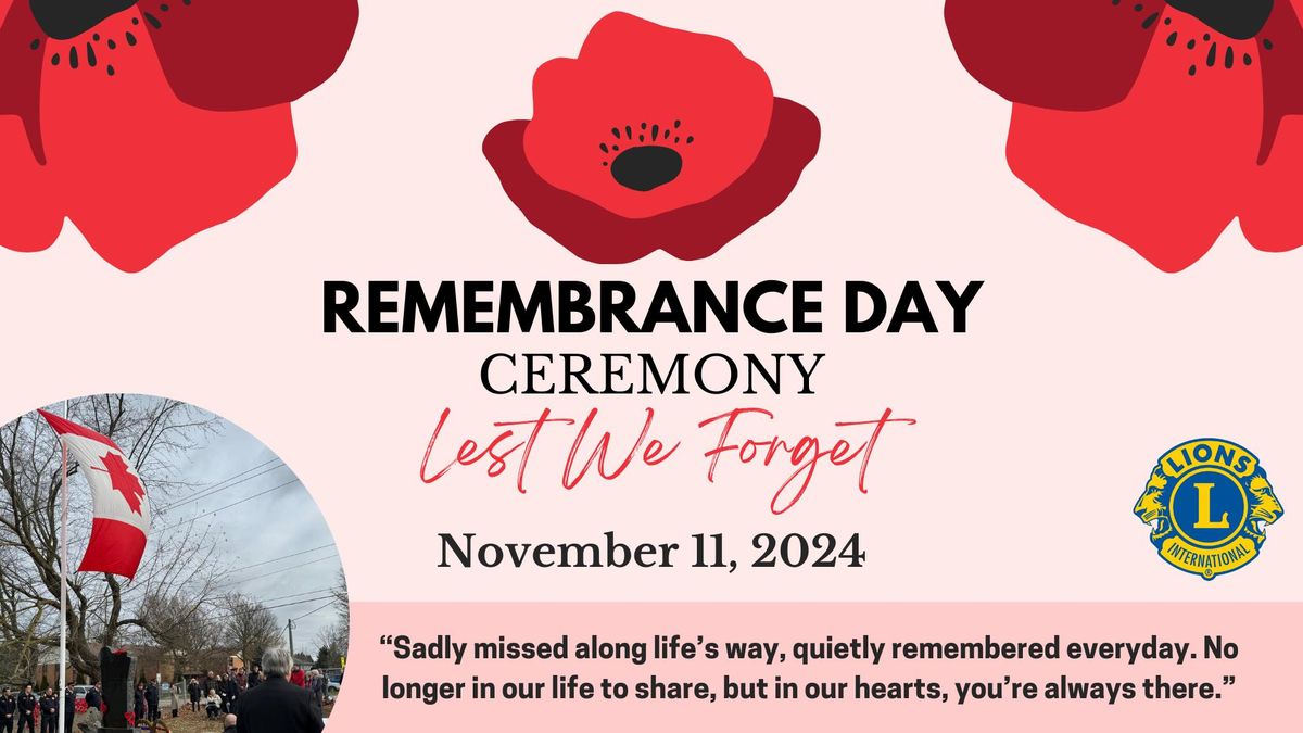 Remembrance Day Ceremony 2024