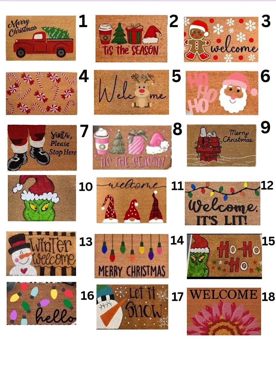 Holiday Doormat Paint Day & Milkshakes