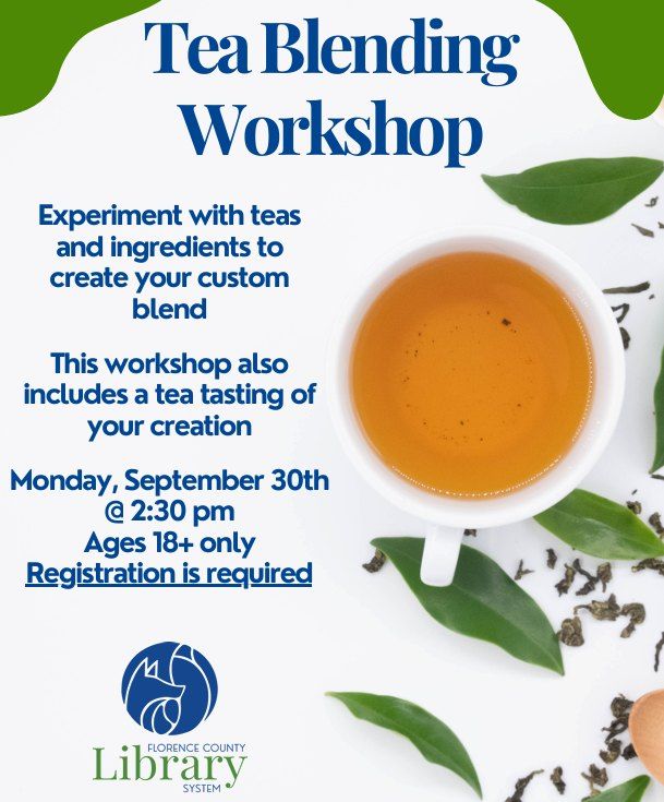 Tea Blending Workshop Adults 18+