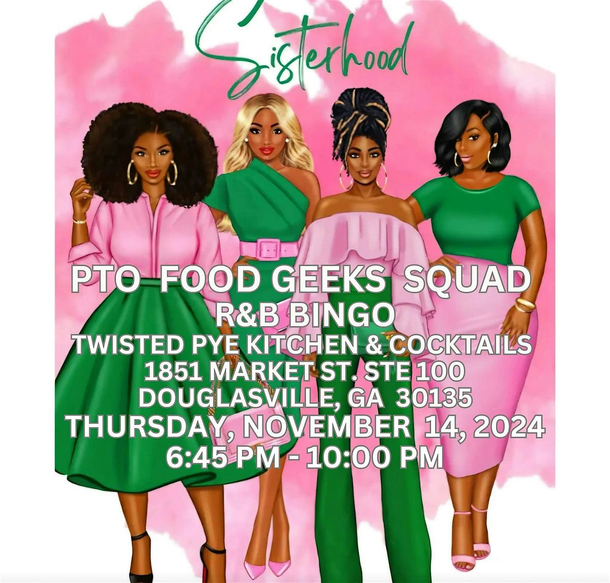 PTO Food Geeks Squad R & B Bingo