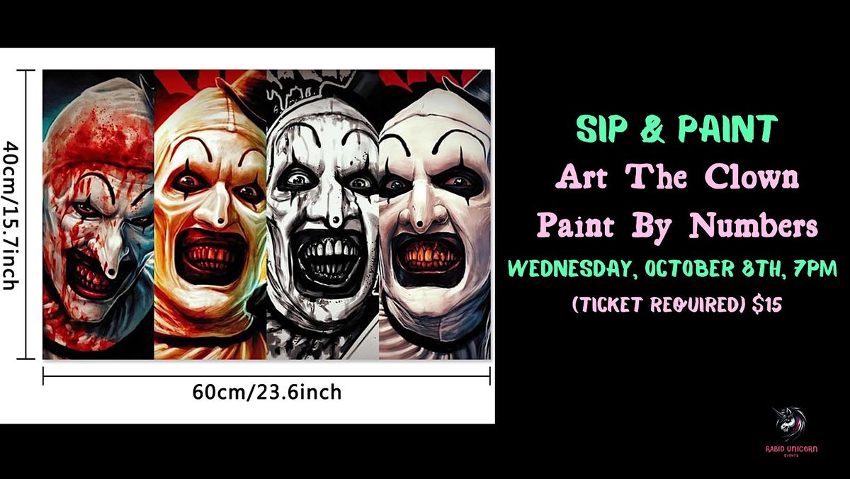 Sip & Paint: Art The Clown Paint By Numbers