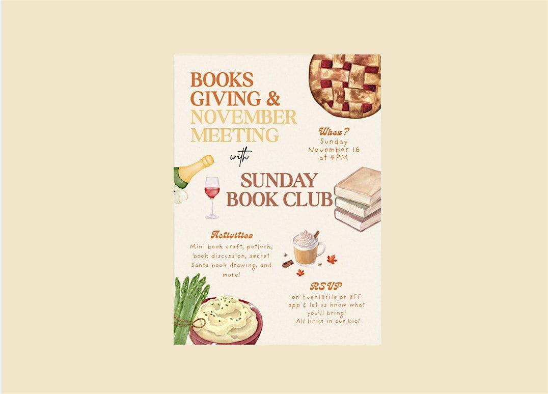 Booksgiving with Sunday Book Club AZ - November meeting!