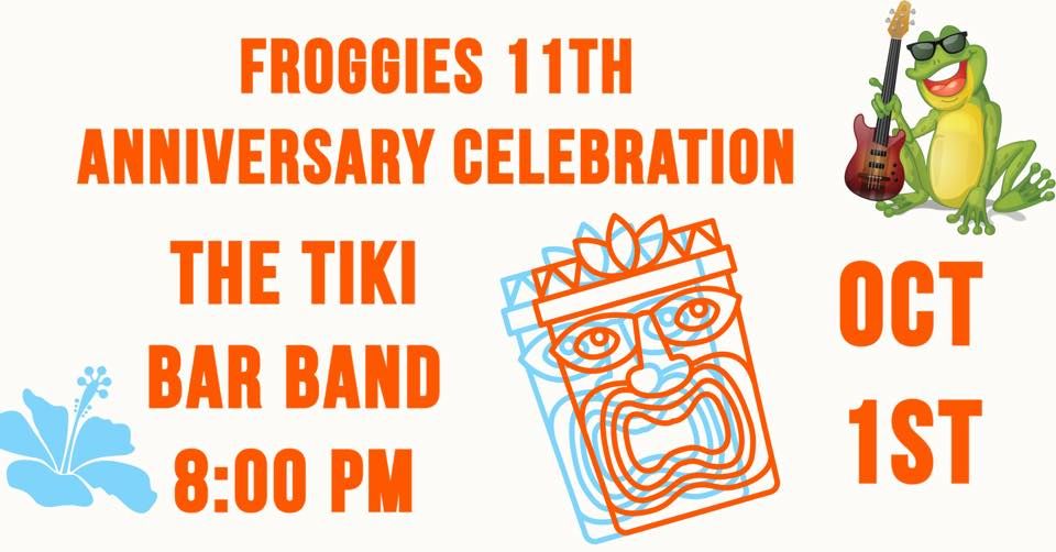 The Tiki Bar Band, Froggie’s, Virginia Beach, 1 October to 2 October