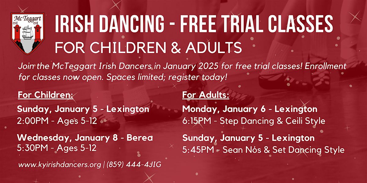 Irish Dance: Free Trial Classes for Children in Berea