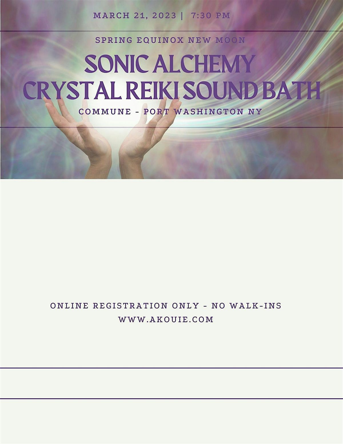 Spring Equinox New Moon Sonic Alchemy Crystal Reiki Sound Bath