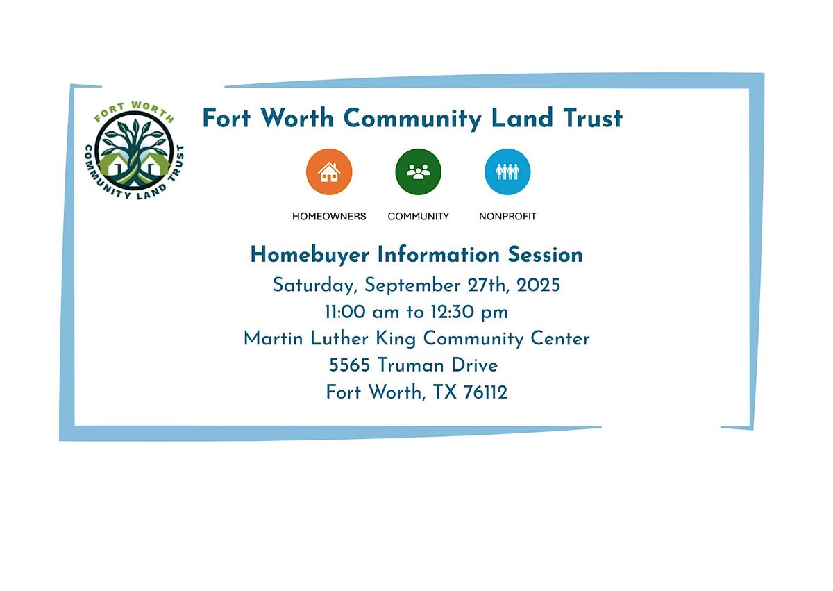 FWCLT Homebuyer Information Session