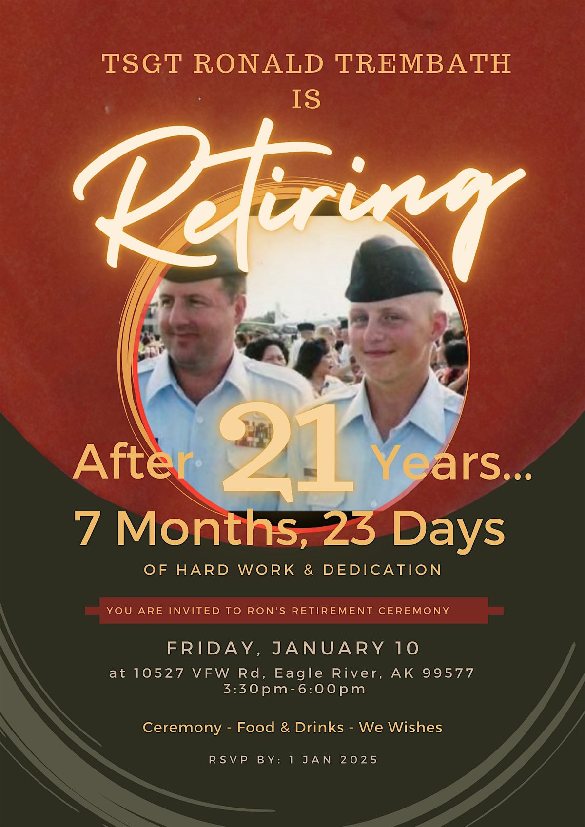 Technical Sergeant Ronald L. Trembath's USAF Retirement Celebration