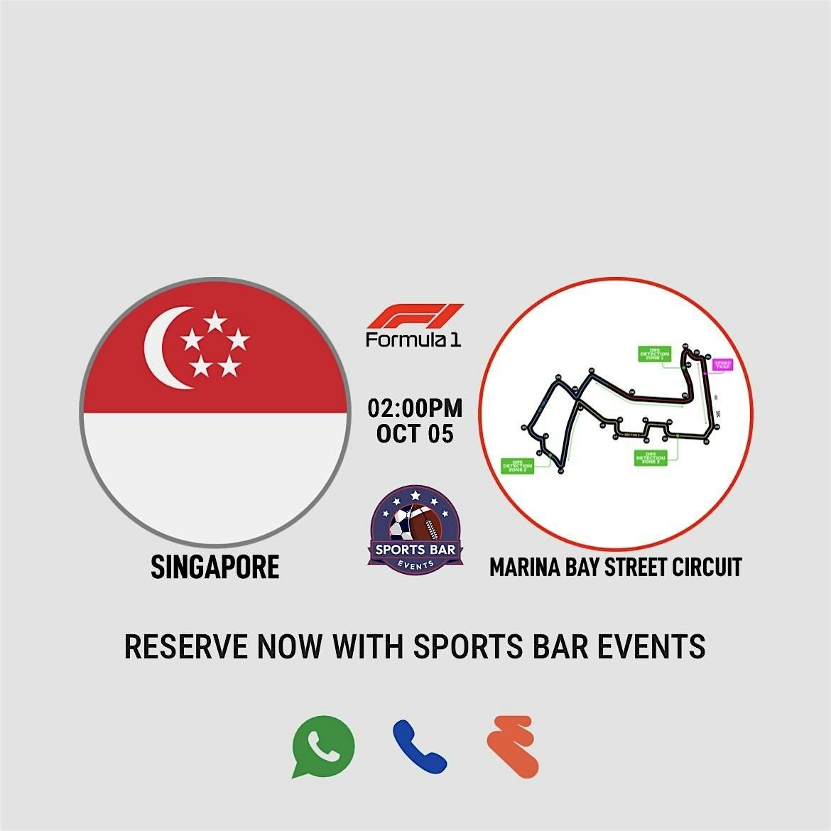 Formula 1 Singapore Grand Prix [F1 GP] - La Latina | Sports Pub Madrid