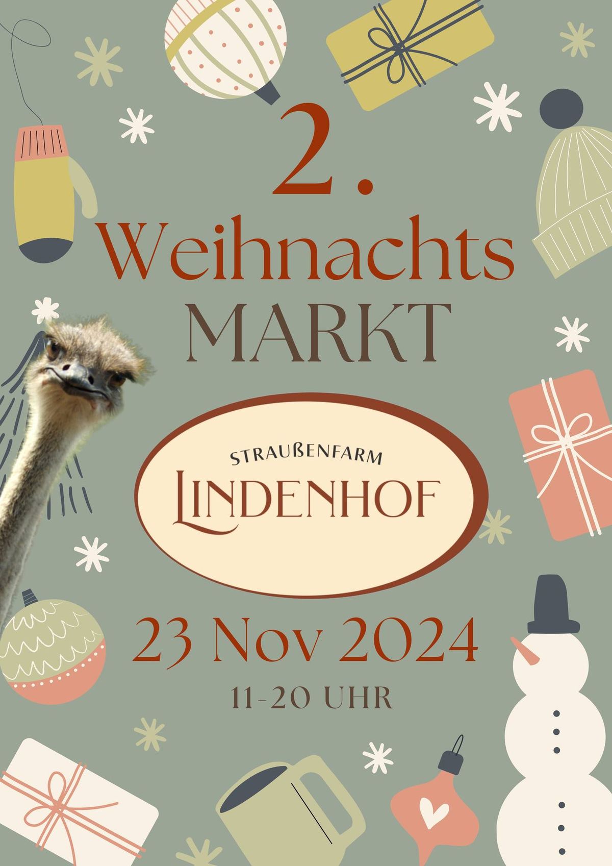 Weihnachtsmarkt Strau\u00dfenfarm 2024