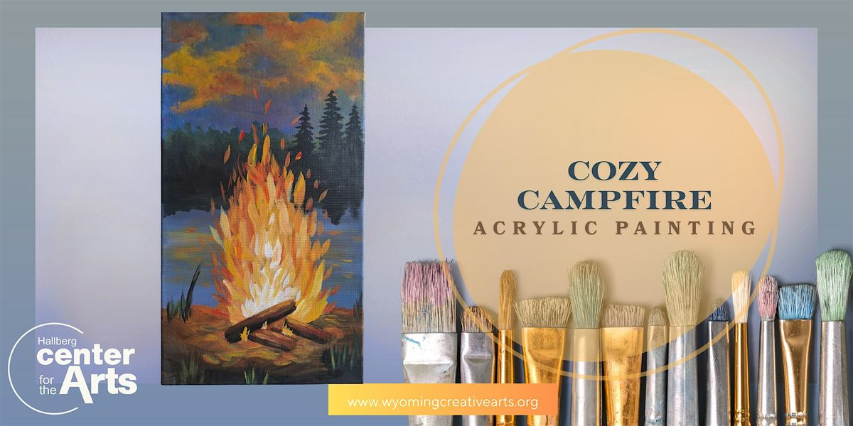 Cozy Campfire Acrylic Painting