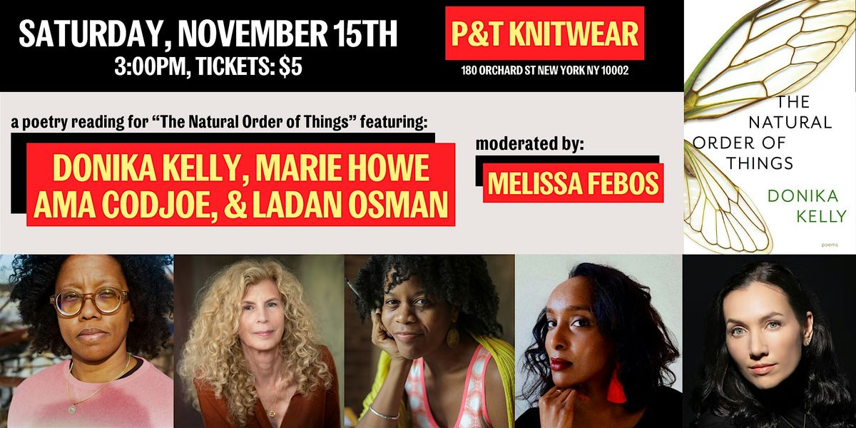 Donika Kelly presents The Natural Order of Things, with special guests