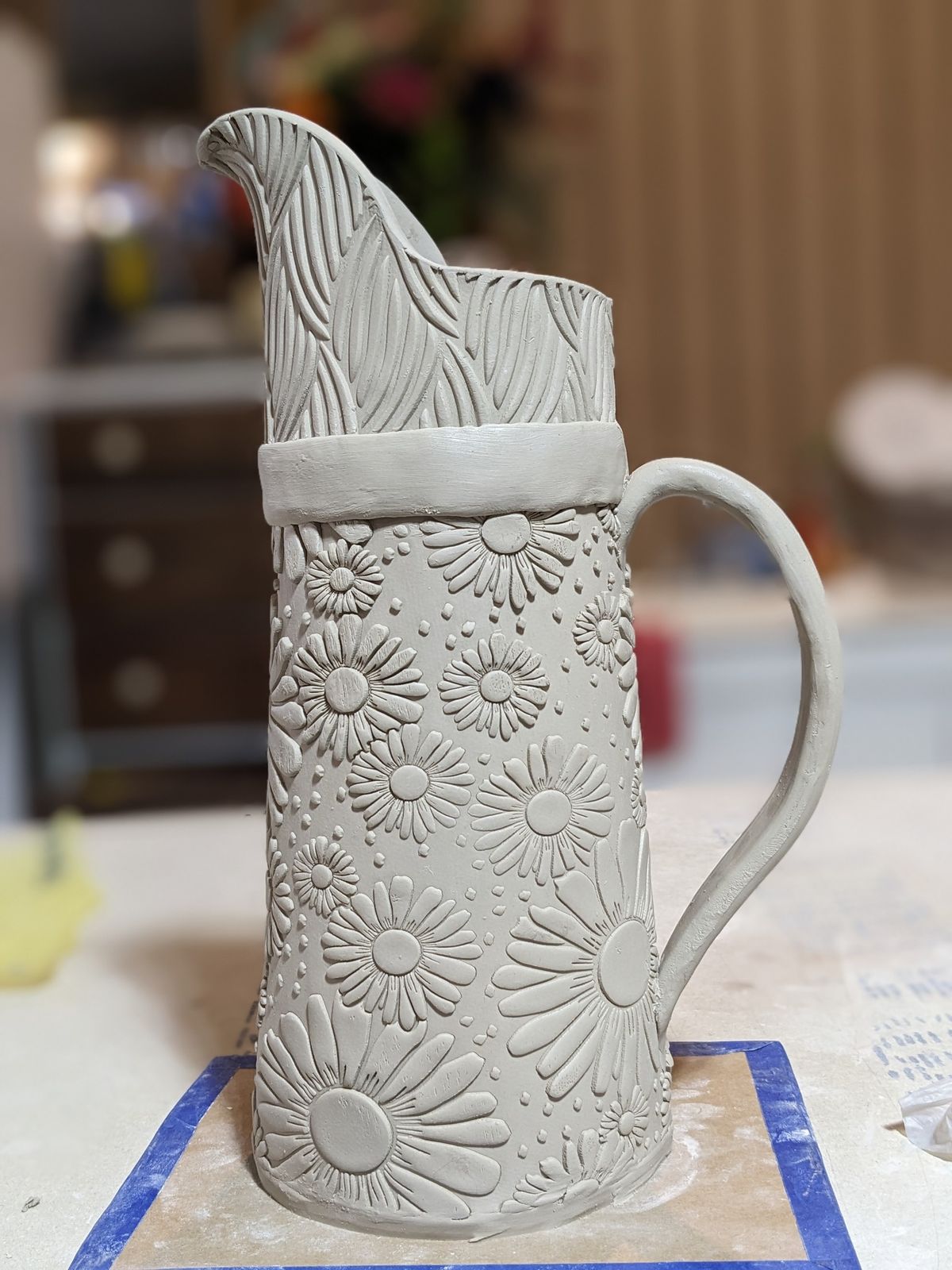 Intermediate Hand Built Stoneware- Water Pitcher