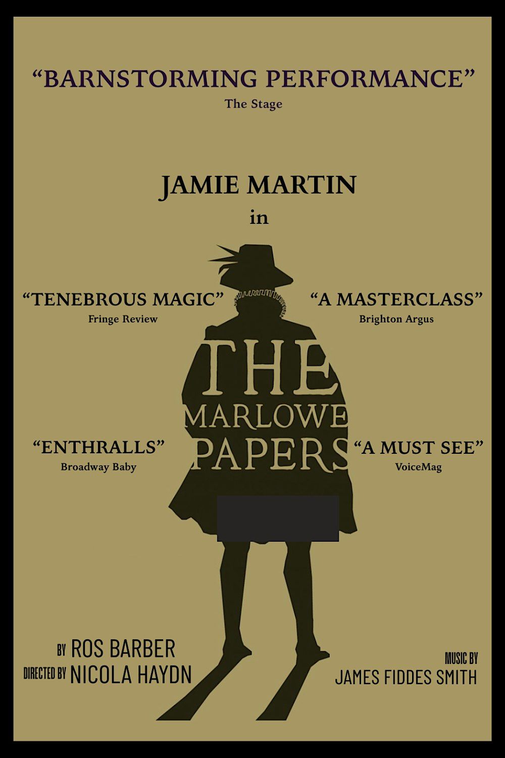 The Marlowe Papers (a one-man play)