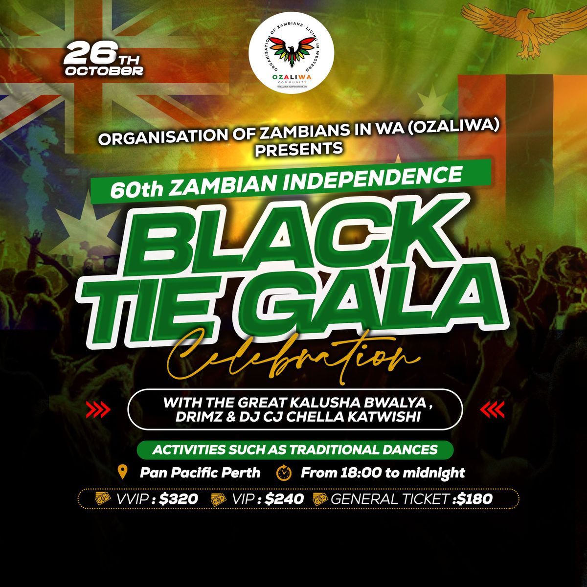 60th Zambian Indepence Black Tie Gala Celebration