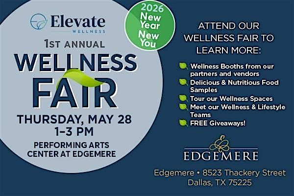 Seniors Invited to Edgemere\u2019s FREE 1st Annual Wellness Fair