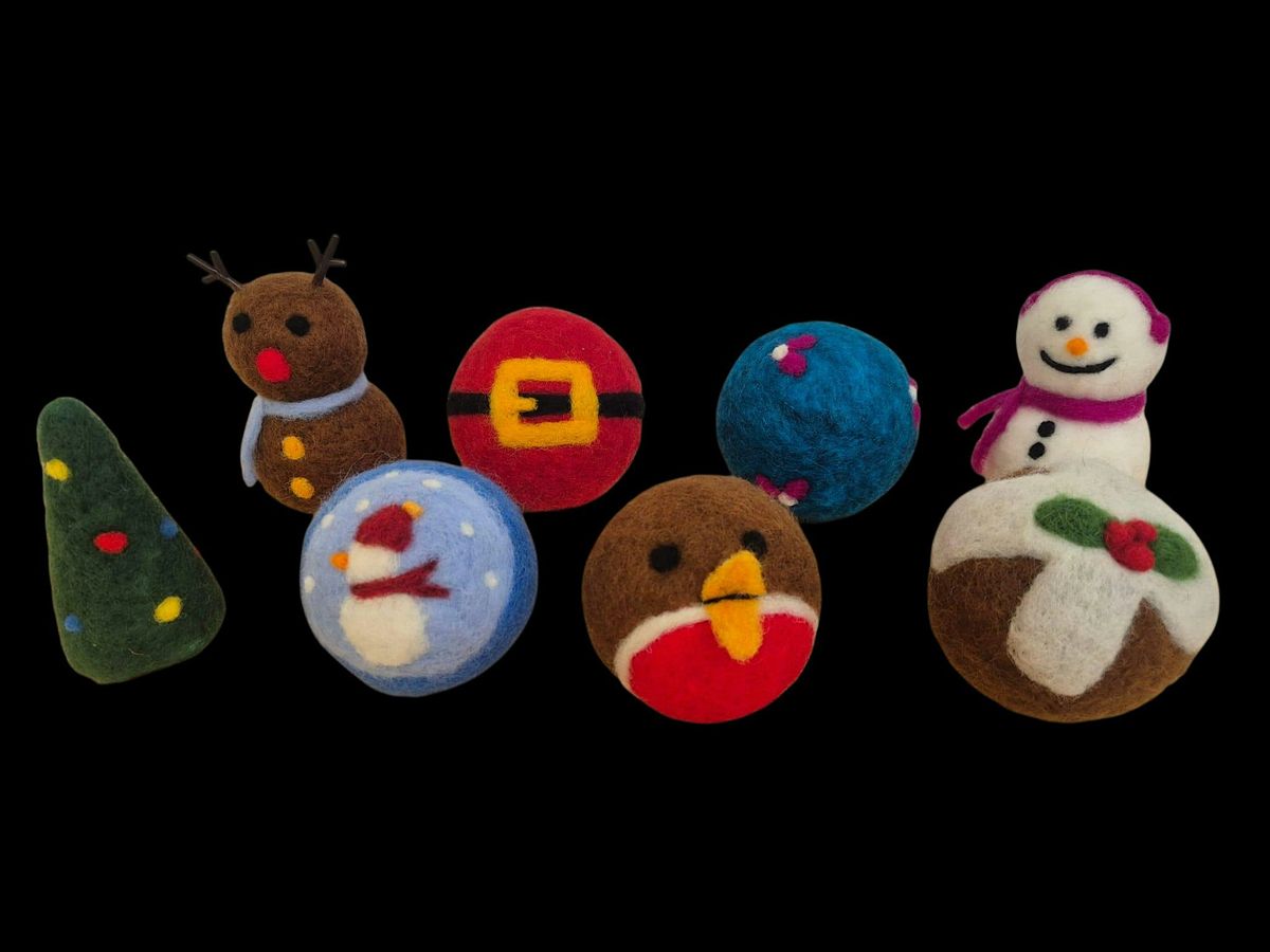 Needle Felted Christmas Decorations - Charlotte's Crafty Corner (afternoon)