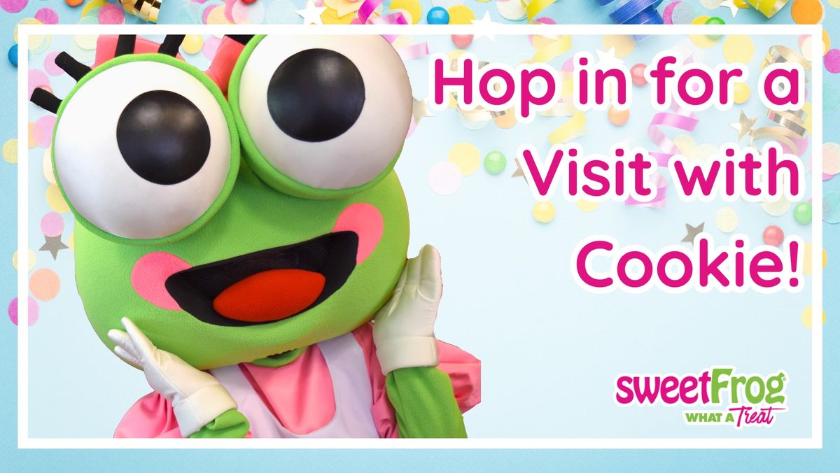 Cookie Mascot Visit at sweetFrog Dundalk