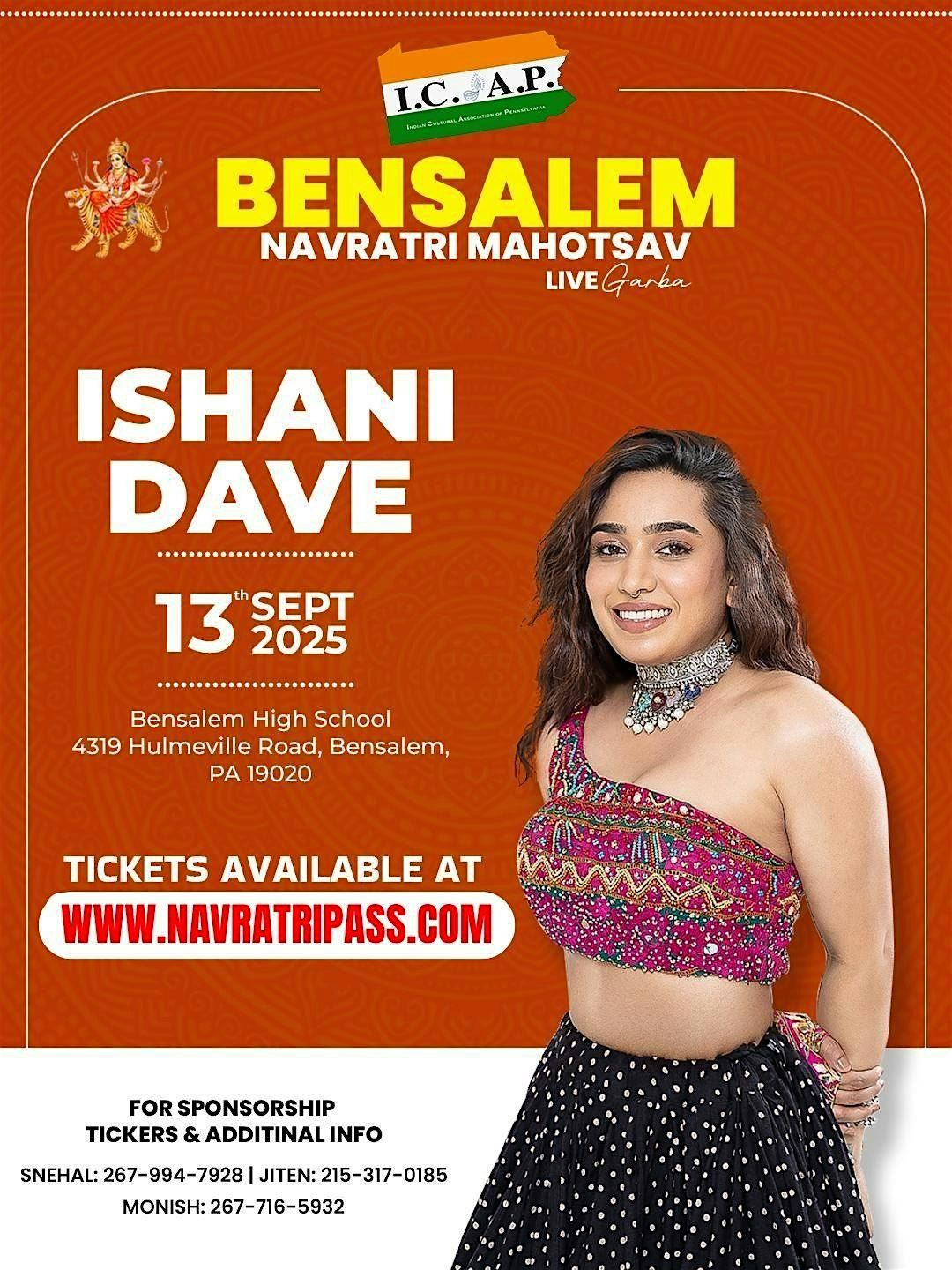 Navratri Festival Of Philadelphia Ishani Dave Live Garba In Bensalem