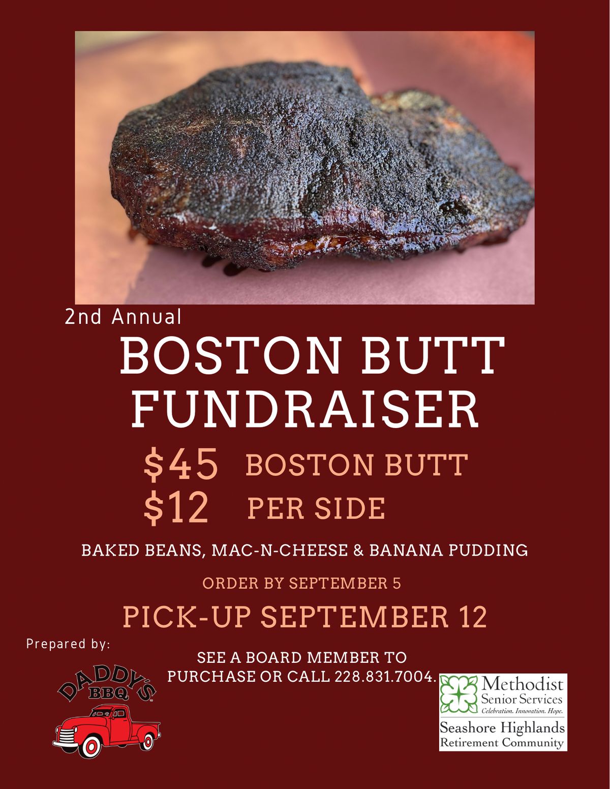 Boston Butt Fundraiser Pick-Up 