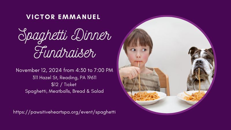 Spaghetti Dinner Fundraiser at Victor Emmanuel's