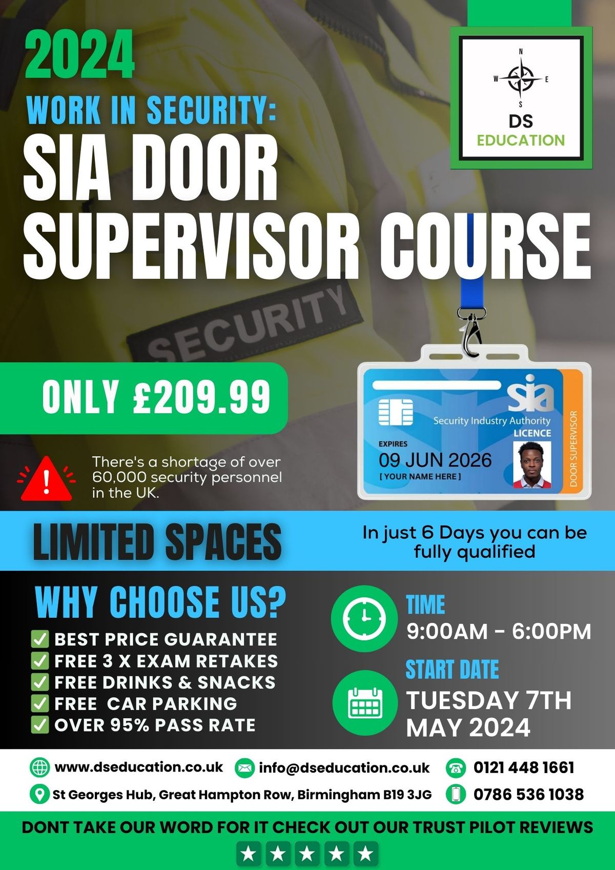 SIA Door Supervisor Weekday Course