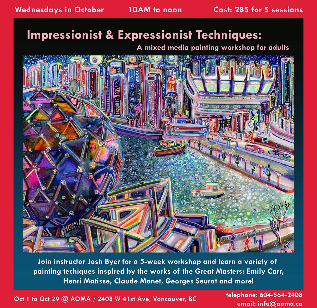 Impressionist & Expressionist Techniques: Adult Mixed Media Workshop