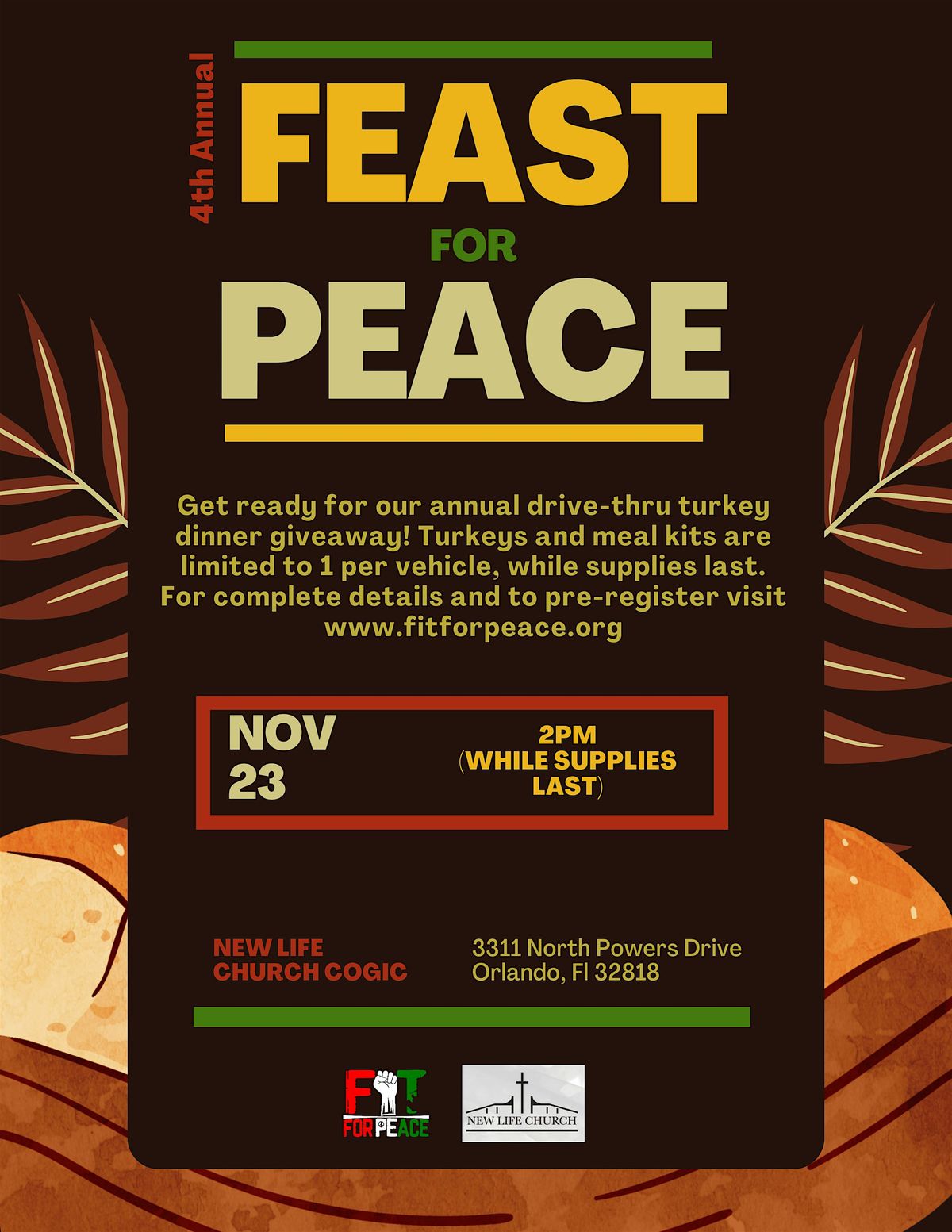 4th Annual Feast For Peace Turkey Giveaway