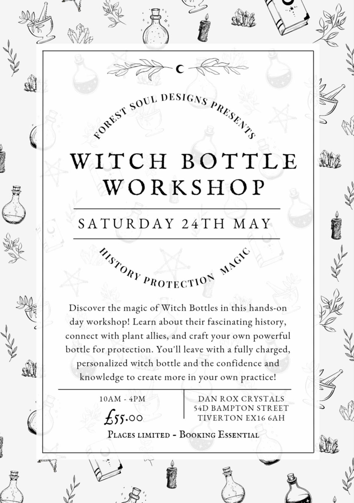 Witch Bottle Workshop with Forest Soul Designs