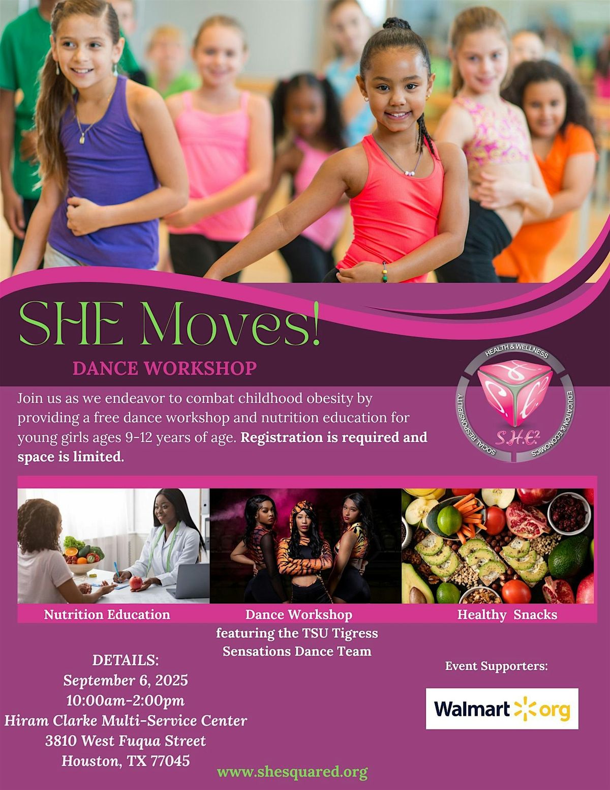SHE Moves! Dance Workshop (Girls Ages 9-12)