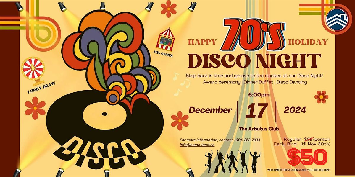 Happy Holidays 70s Disco Night