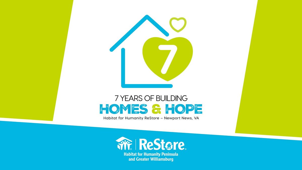 7th Anniversary Sale & Celebration: Newport News ReStore