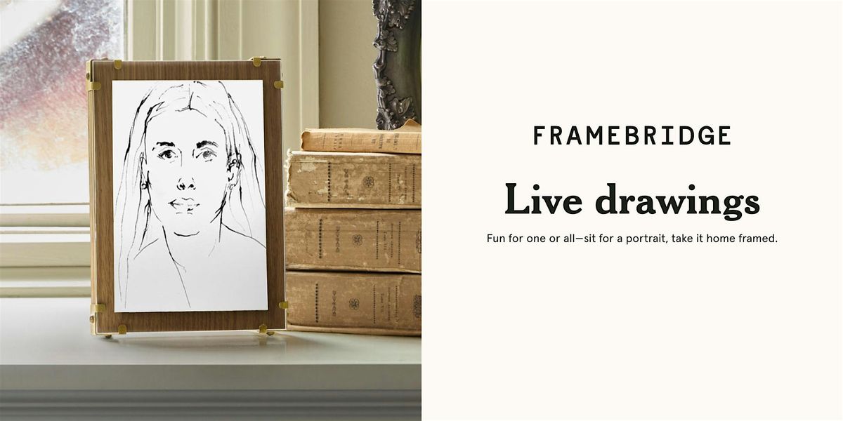 Live Sketch Portraits at Framebridge Union Market