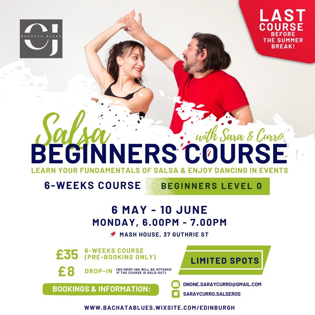 SALSA FOR BEGINNERS Course (Block of 6 classes) that starts on May 6th!
