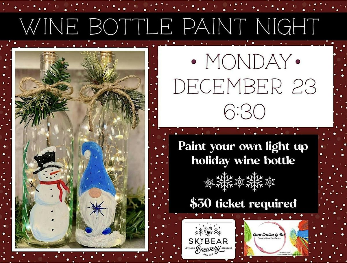 Paint a Holiday Wine Bottle