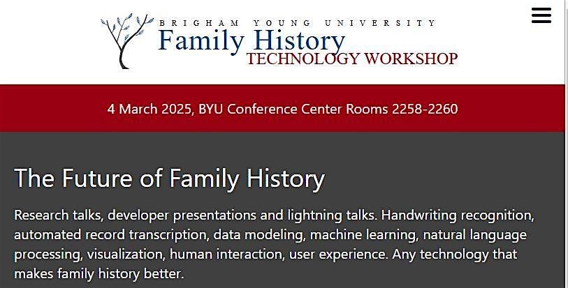 Family History Technology Workshop