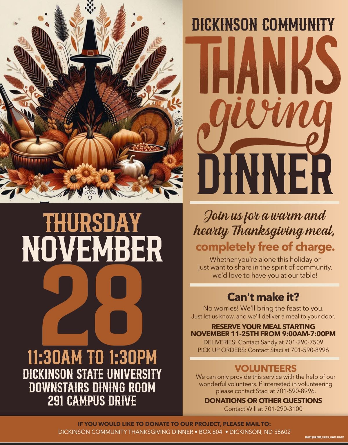 Dickinson Community Thanksgiving Dinner