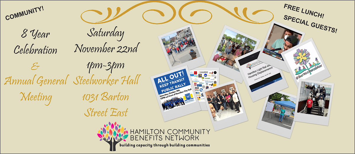 Hamilton Community Benefits Network 8th Anniversary & AGM