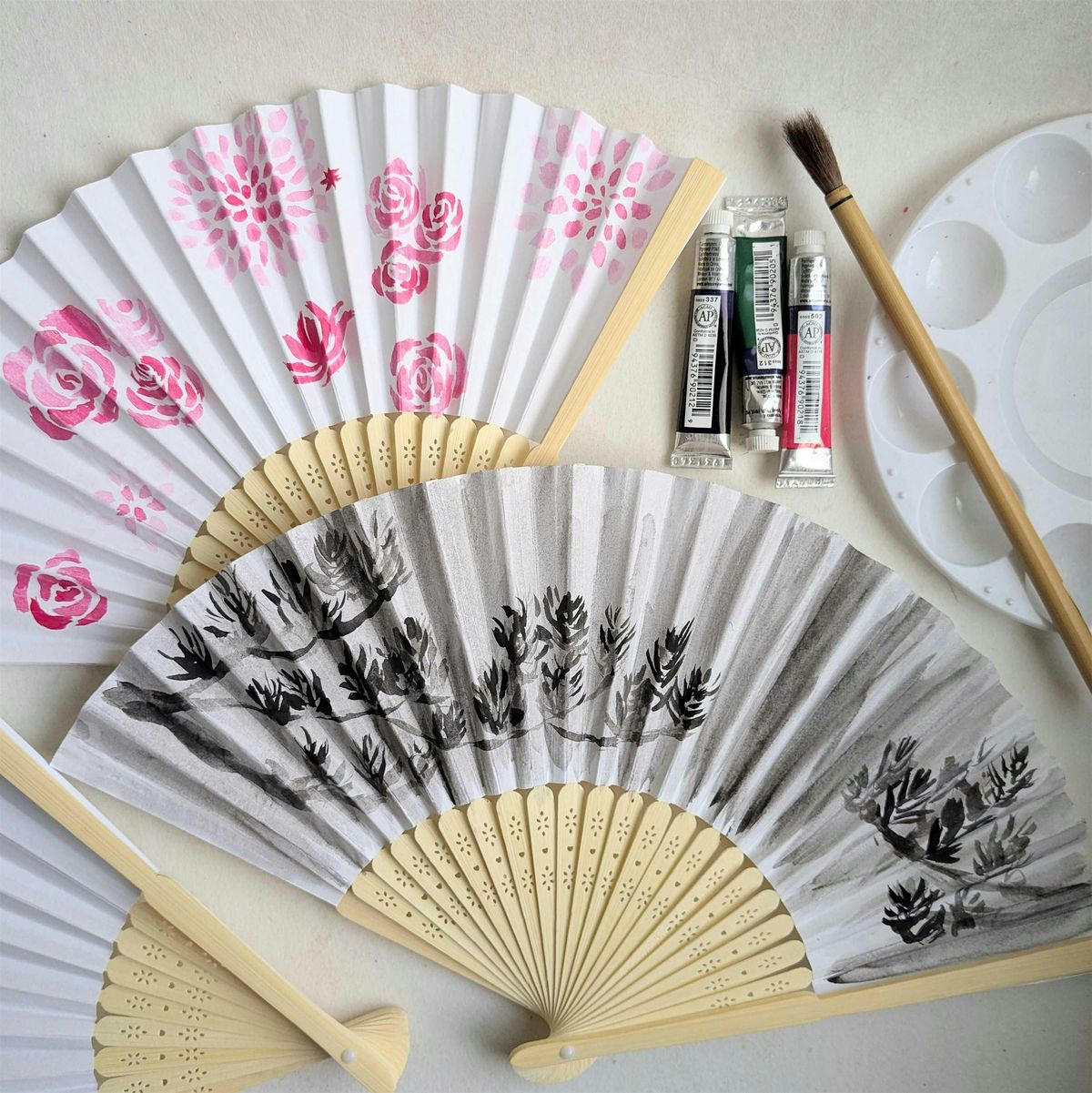 Hand Painted Fan (Watercolor)