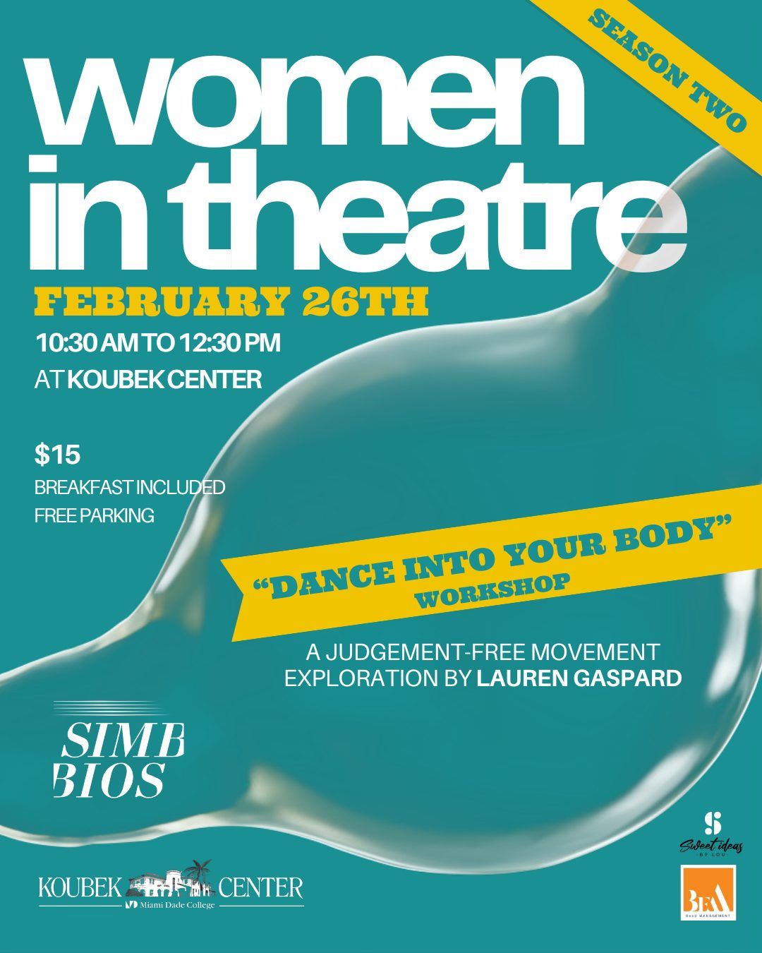 "DANCE INTO YOUR BODY" WORKSHOP WOMEN IN THEATRE Program