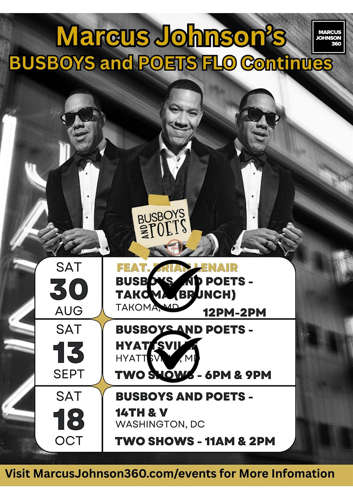 Marcus Johnson: Brunch & FLO \u2013 Live at Busboys and Poets (14th & V)