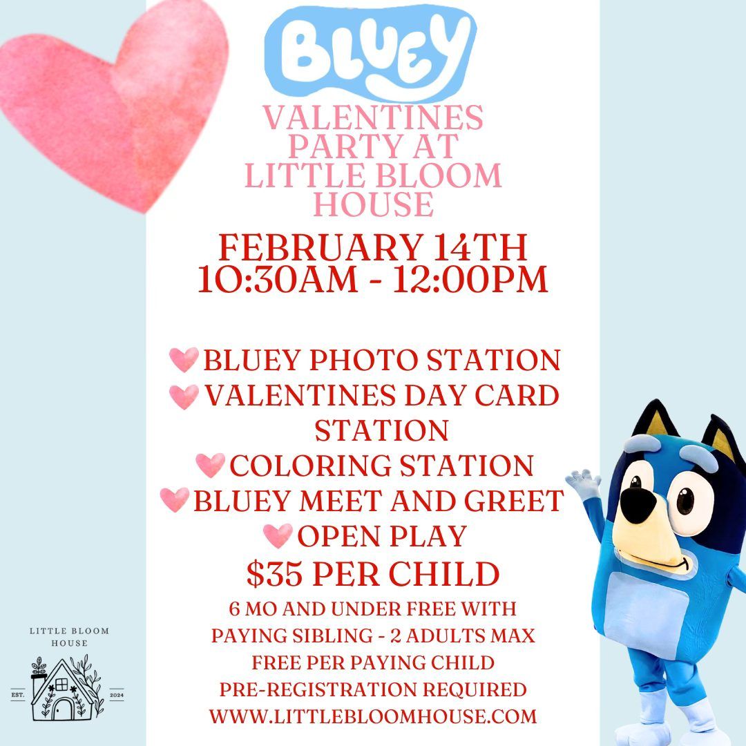 Bluey Valentines Party at Little Bloom House